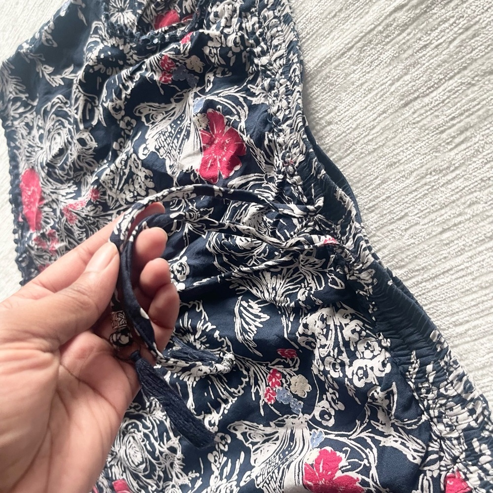 Charlotte Russe Navy Floral Shorts with Pink Accent - Picture 5 of 10